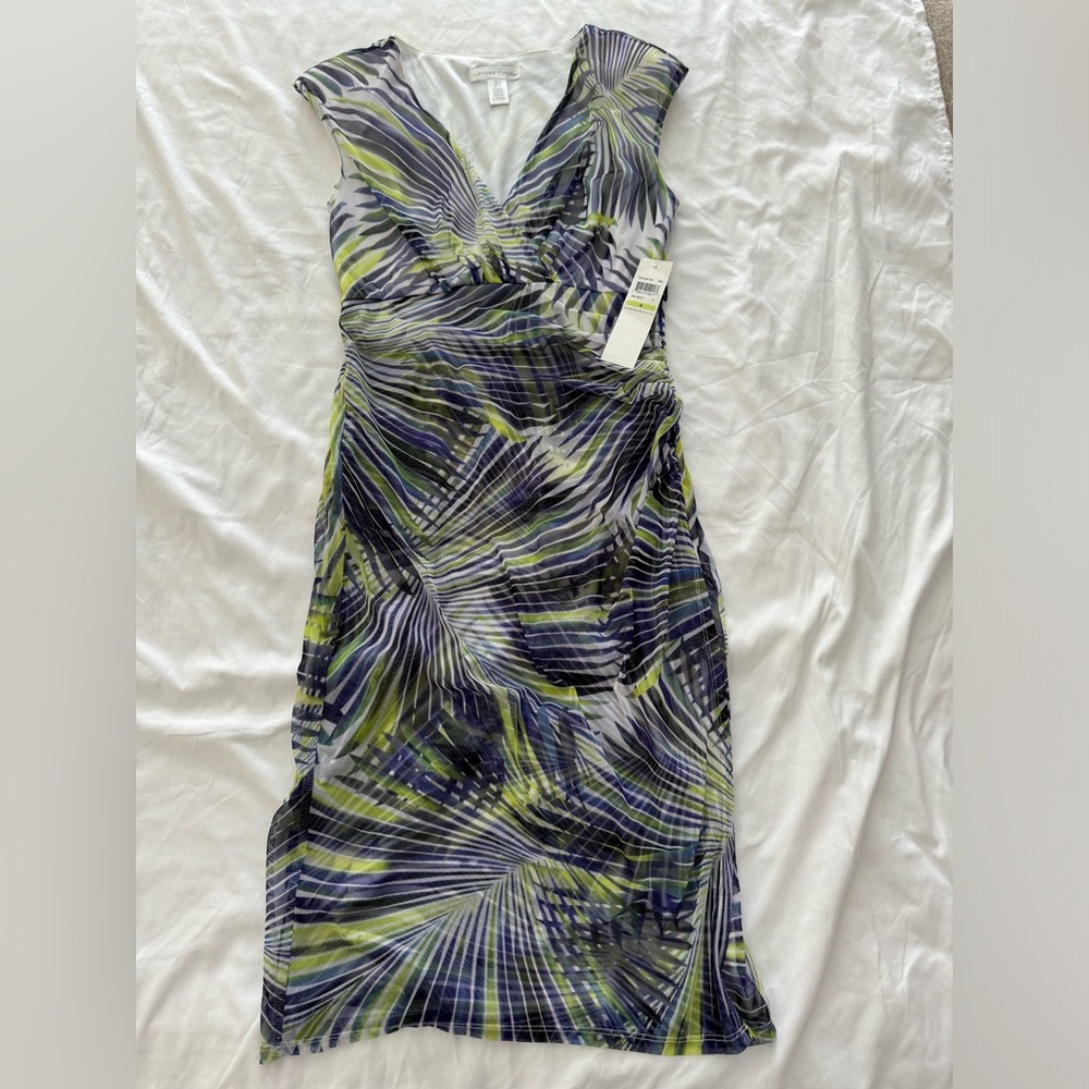 Women’s London Times midi dress. Size 4. Cap sleeves. NWT